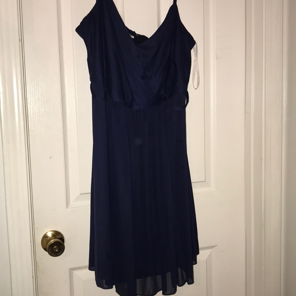 Navy spaghetti strap dress